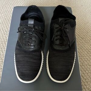 Cole Haan Black Sleek Sneakers with Knit Design